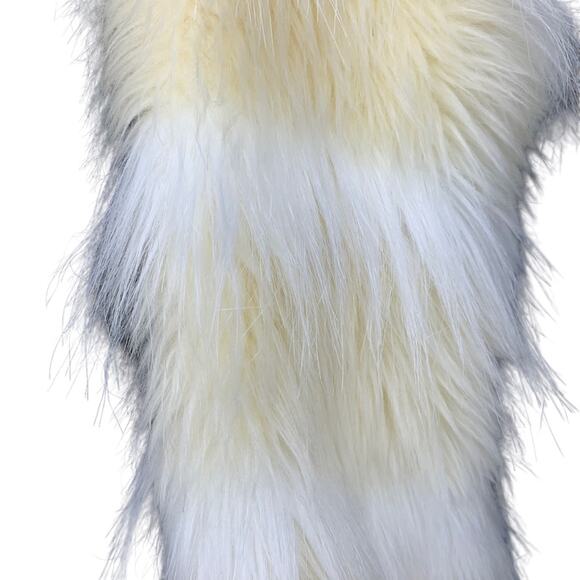 Love Tree Faux Fury Vest Cream/Vanilla Side Hidden Pockets Full Lining Size S - Picture 6 of 9